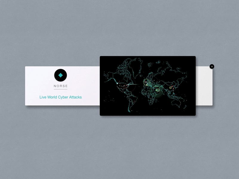 Norse Live Cyber Attacks UI Concept