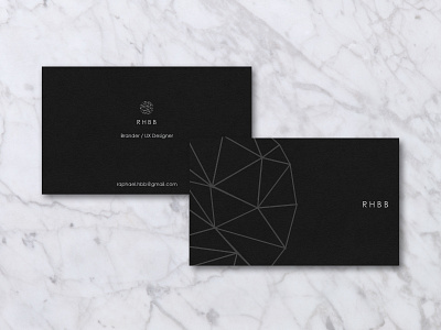 Personal Business Card black brand branding business card clean design logo marble minimal raff hbb rhbb