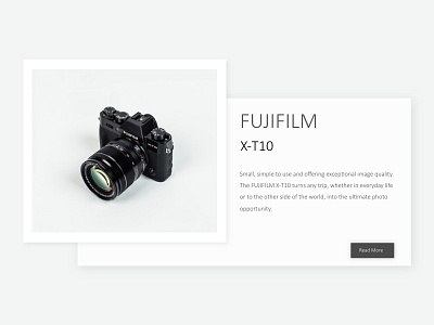 Fujifilm Camera Web Article article black camera clean design fuji illustration minimal raff hbb ui ux web white x t10