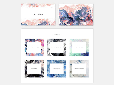 Al SERY II branding clean corporate identity marble minimal portfolio raff hbb white