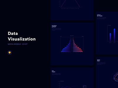 Data Visualization - Dark UI Kit