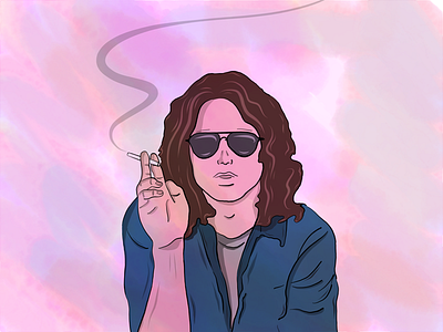 M R M O J O R I S I N adobe artwork band doors drawing fresco illustration jim morrison music the vector