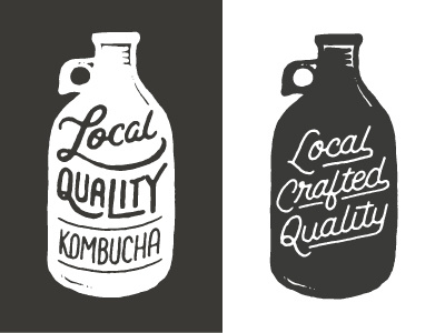 Kombucha lettering script wip