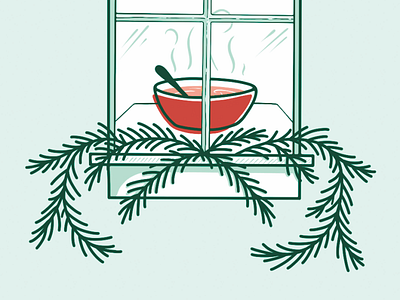 All the Cozy Vibes holiday holiday card holiday design illustration illustrations procreate soup wip