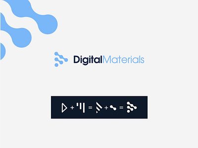 Digital Materials logo app branding design icon identity illustration logo typography vector website