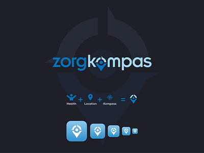 zorgkompas logo app branding design icon identity illustration logo typography vector website