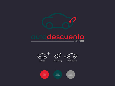 autodescuento logo app branding design icon illustration logo vector