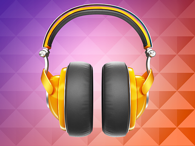 Google Play Music Icon chrome google headphones icon music play shine triangle yellow