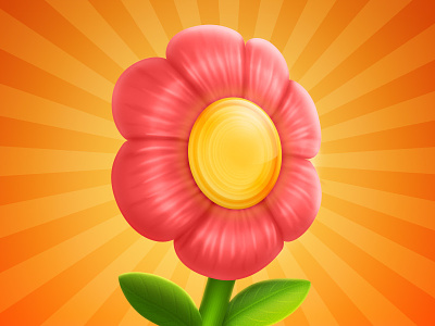 Run Flower iOS Icon flower green icon ios plant rays run shine sun yellow