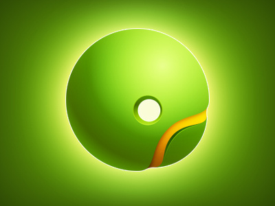 Q Icon app glow green icon letter light logo q