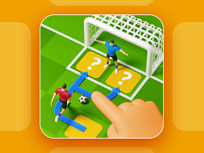 Football game icon 3d football icon ios play soccer yellow