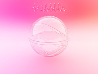 Glossy dribbble dribble glass icon