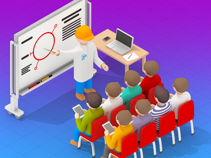 Experts training training illustration teaser workers research laboratory icon engineers