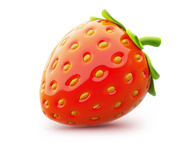 Strawberry gift icon for social network fruit gift icon strawberry
