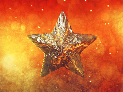 Rockstar! fire lava orange star