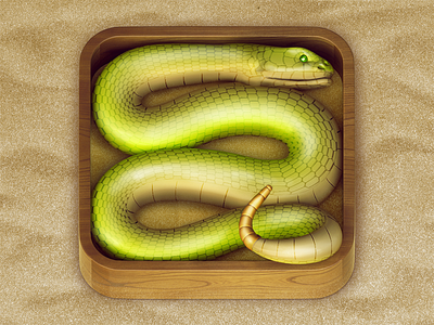 Snake iOS Icon green icon ios sand snake