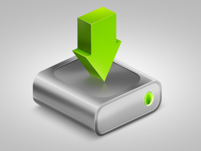 Download Icon data download glow green icon reflections upload
