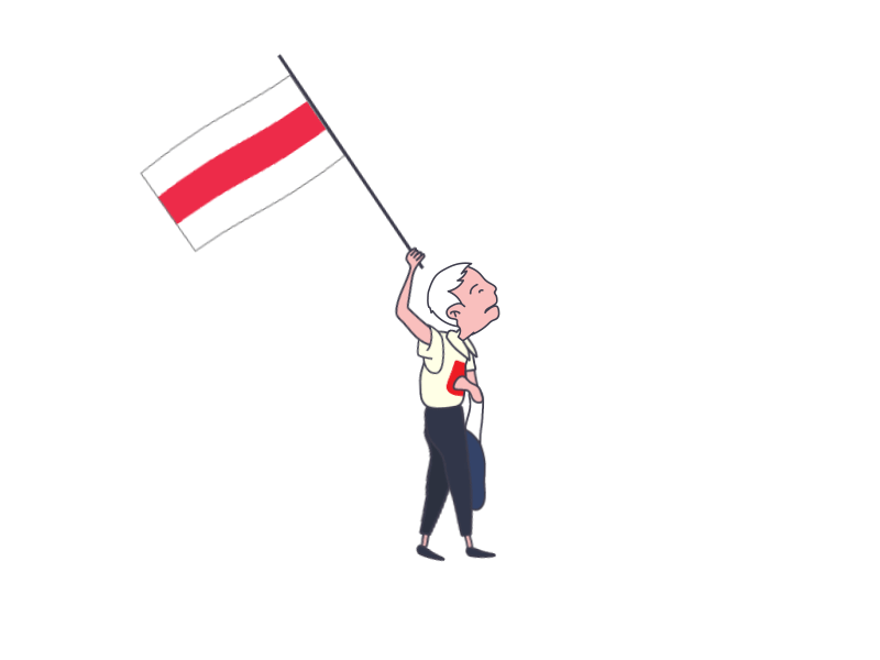 Long live Belarus! animated gif animation banners belarus design freedom illustration symbol of 2020