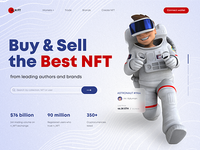 NFT marketplace - main screen