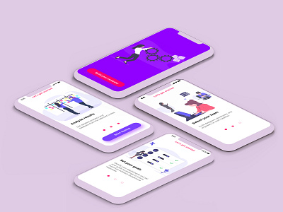 Build Your Company adobe xd app branding byby design ios mobile mock up prototype ui design vector