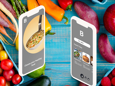 Healthy Restaurants App adobe xd app branding byby design mobile mock up ui ui design