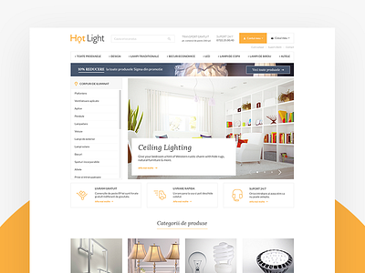 Hotlight Website Shop accessories ecommerce lamps lighting shop ui ux website