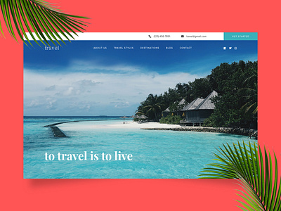 Travel Site design destinations travel travel website travelling type typography ui ux web website website design websitedesigner