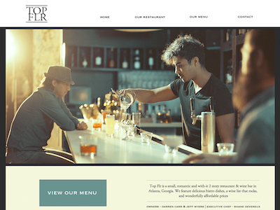 Top Flr Website atlanta graphic design interactive modern restaurant scad student top flr web design website wine