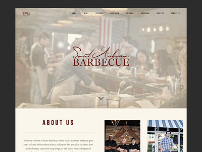 Sweet Auburn BBQ atlanta design responsive restaurant ui web web design