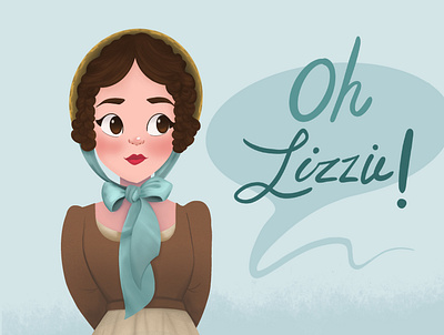 Oh Lizzie! classic fiction historical humor illustration literature novel regency