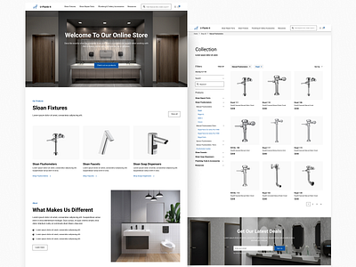 E-Commerce Plumbing Supply Website design ui ux