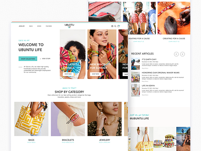 E-Commerce Fashion Accessories Website branding design ui ux