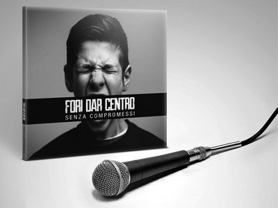 Fori dar centro "Senza Compromessi" black cd cover design emanuele capponi graphic label music photograph rap roma white
