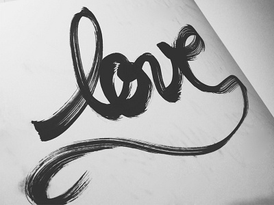 Love brush calligraphy design font graphic hand letters illustration lettering love script typo typography