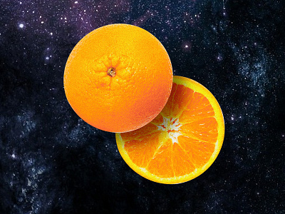 Space Juice cut fruit grain juice ninja orange photoshop space star texture universe