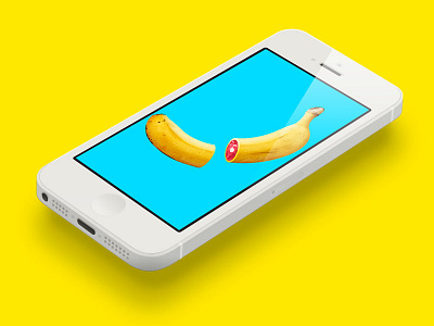 Banana soul - iPhone wallpaper banana cut cyan download free fruit iphone meat ninja wallpaper