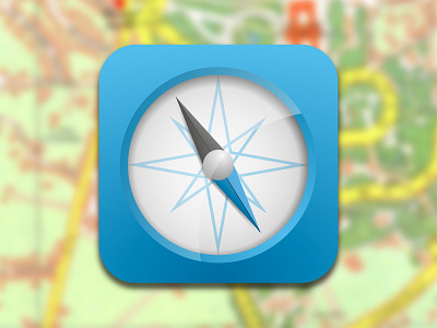 App Icon - Compass app compass design find icon map road safari search street tom way