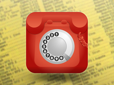 App Icon - Telephone app call design icon ios iphone number receiver red telephone telephony words