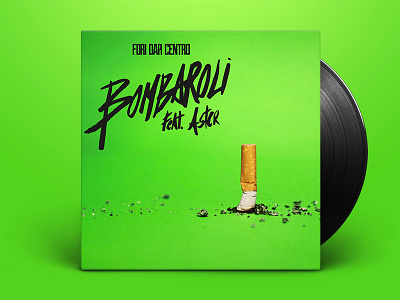CD Single Cover "Bombaroli" cd cigarette cover design graphic lettering photography smoke typography vinyl