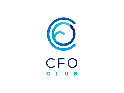 CFO Club - American Express american express blue branding business cfo circle club club logo credit card design event finance graphic icon identity logo networking rounded shade vector