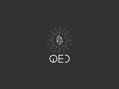 Logofolio | QED black white brand brand identity branding design diamond font gem graphic icon illustration jewel jewelery logo logo a day minimal shiny stone typo vector