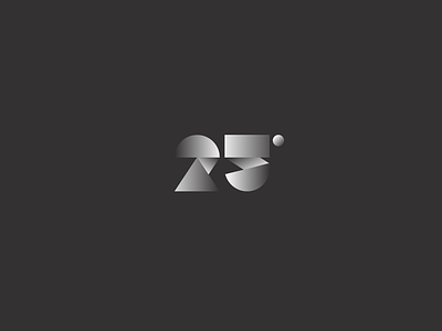 Logofolio | 25° 25 25° anniversary brand brand identity branding circle design graphic icon illustration logo logofolio minimal shade sphere typo typography typography art vector