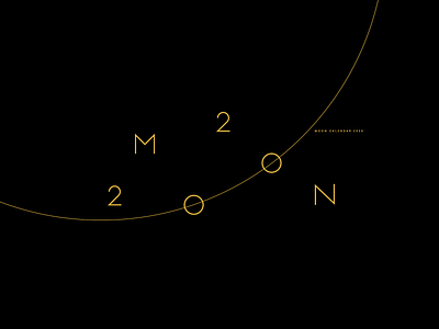 MOON 2020 | Calendar black calendar design eclipse esoteric gold graphic illustration logo minimal moon moon calendar moon phases nasa orbits planet poster space sun vector