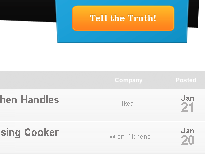 Kitchen Truths CTA by Matthew Leak on Dribbble
