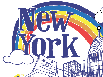 New York concept illustration new york