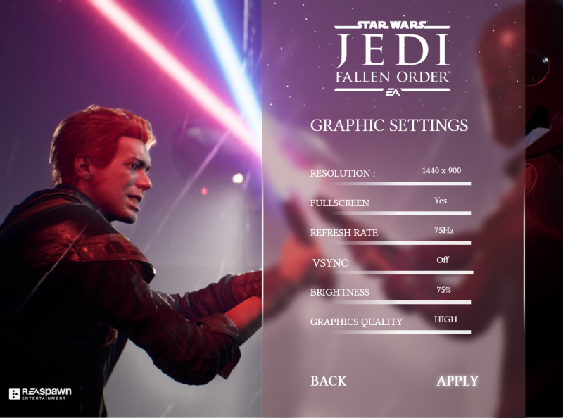 Star Wars - UI design for graphic settings by Wojciech Czarnocki on ...