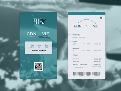 Mobile boarding pass for TheFlier boarding boardingpass design fly mobile mobile ui pass plane ticket uidesign