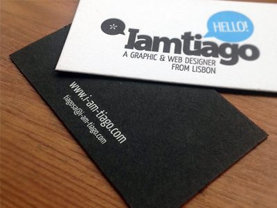 New Business Cards black black muscletone blue cotton duplex hello lettrepress portugal screenprint