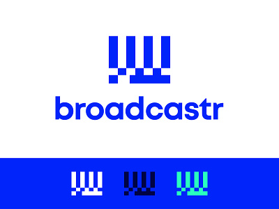 Broadcastr blue brand branding green identity logo portugal video website white