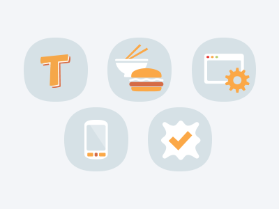 Tastyfind Icons about blue icons orange tastyfind